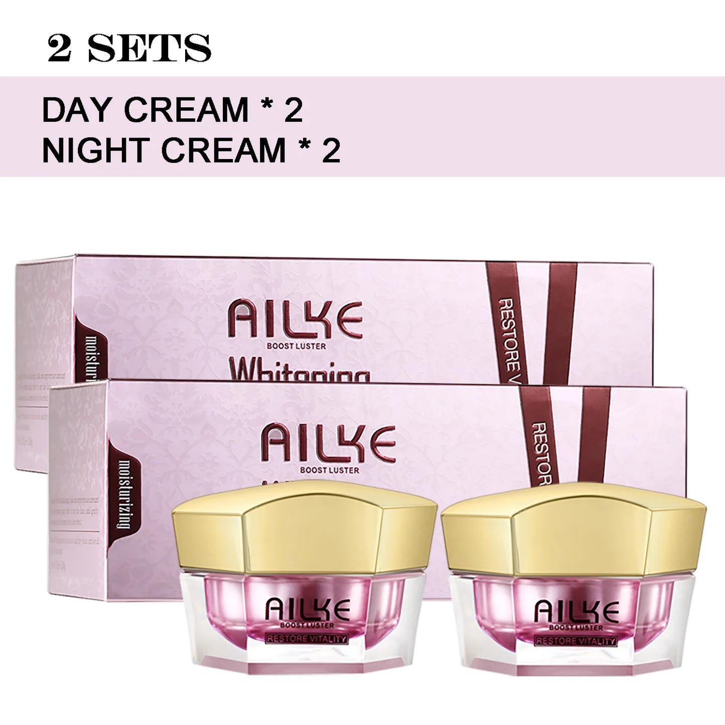 AILKE Lightening Face Cream, Whitening, Firming, Reduce Melanin, Pigmentation, With Sodium Hyaluronate, Clean Skin Facial Cream