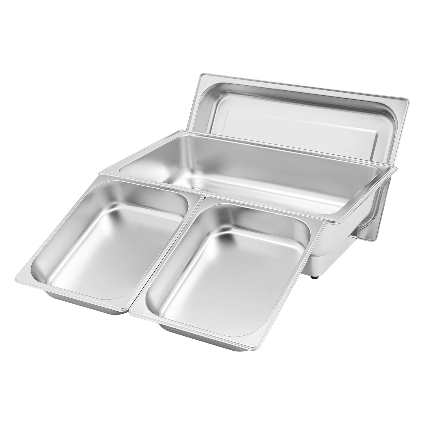 9L Electric Chafing Dish Buffet Set 1/2/3 Compartment Food Warmer with Digital Display Temperature Control for Restaurant