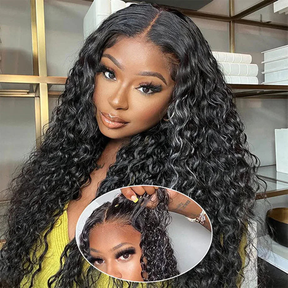230 Density Frontal Lace Wigs Human Hair Curly Wigs For women Deep Wave 13x6 Hd Lace Frontal Wig 13x4 Water Wave Lace Front Wig