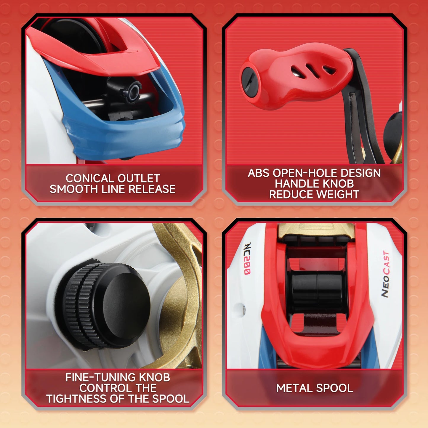 HAUT TON Baitcasting Reel 5KG Max Drag 7.1:1GearRatio 3+1 Metal Bearings Ultralight Smooth For Freshwater Saltwater Fishing Reel