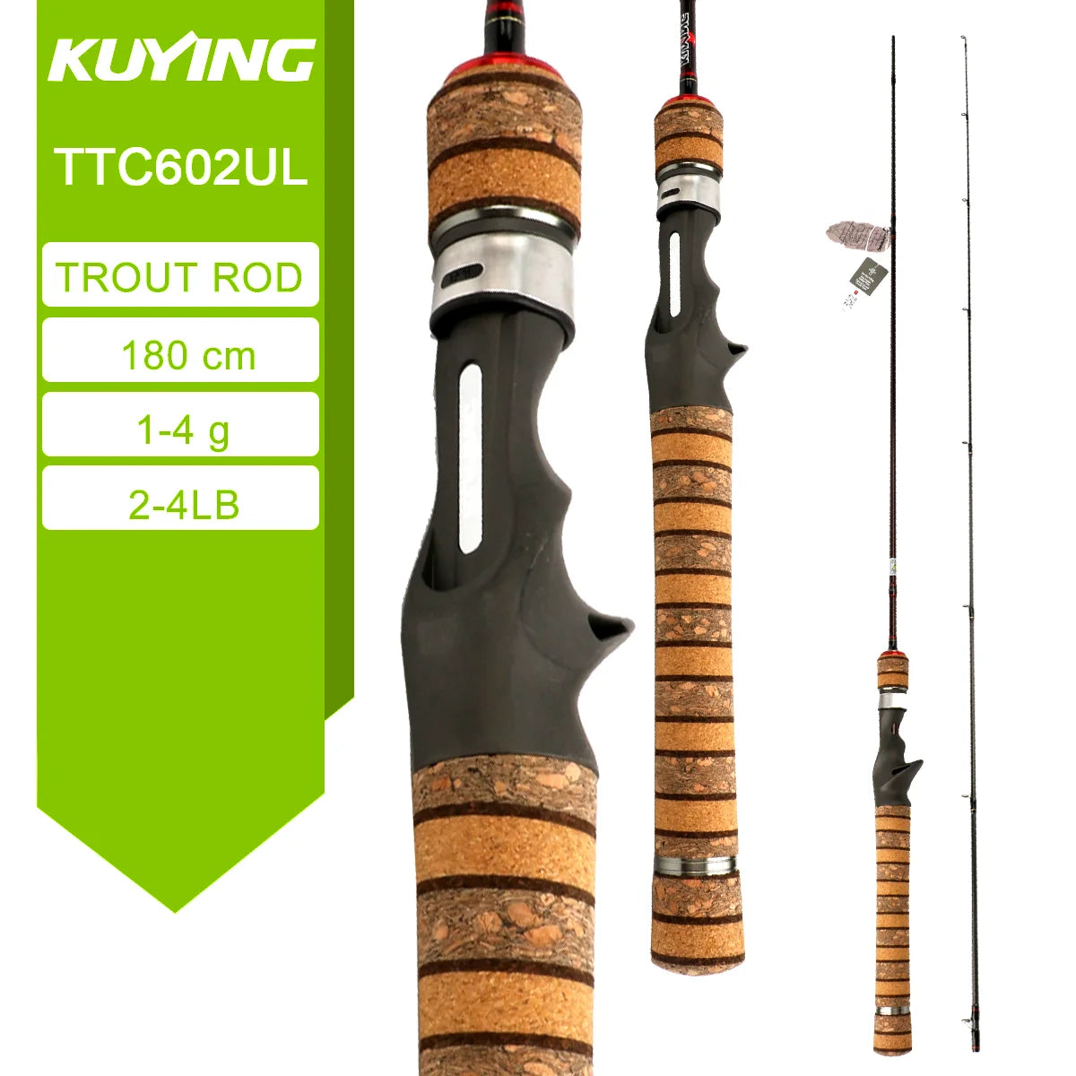Deliver from USA KUYING TETON TTC662L TTC632UL TTS662L TTC602LS TTS602LS Fishing Lure Rod Casting Spinning River Stream Carbon
