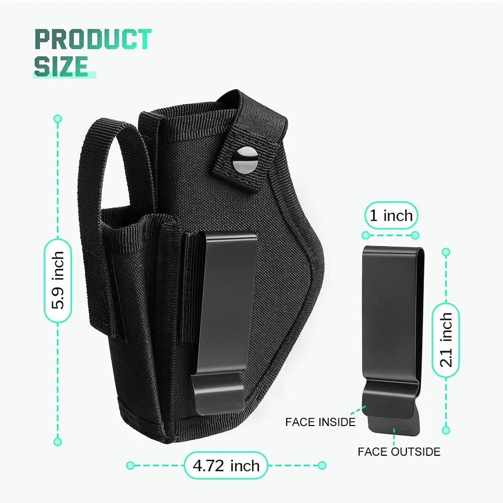 Concealed Carry Gun Holster Tactical Left/Right Hand Pistol IWB OWB Universal