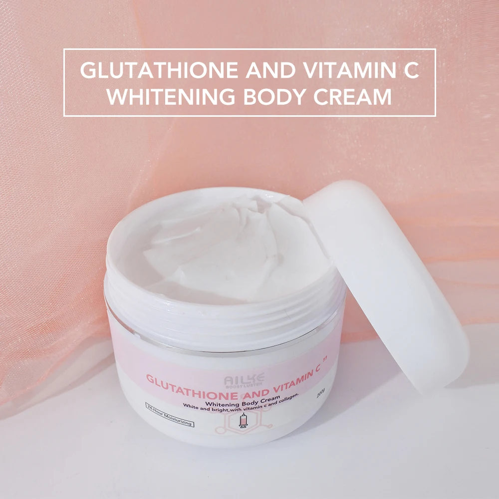 AILKE Glutathione & Vitamin C Kit, With Brightening Lotion, Moisturizing Cream, Lightening Soap, Spa Oil, Glowing Body Cream