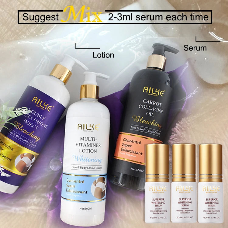 AILKE Whitening And Moisturizing Body Lotion, Hydrating, Reduce Black Spots, Even Skin Tone, Suitable All Skin Types Cream