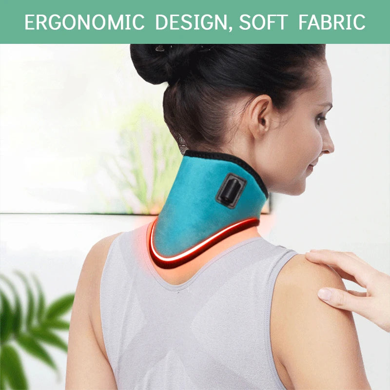 Electric Neck Brace Heated Neck Health Care Therapy Neck Pain Relief Neck Protection Tool Cervical Vertebra Fatigue