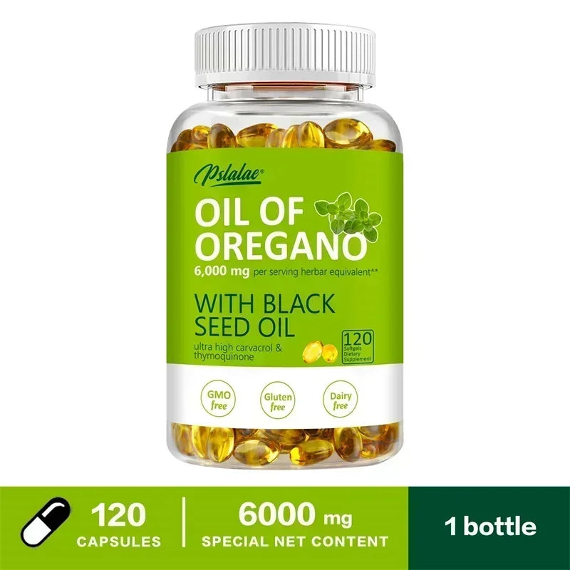 Oregano Oil Softgels - Promotes Digestion and Intestinal Health, Balance Intestinal Flora, Blood Circulation, Immune System