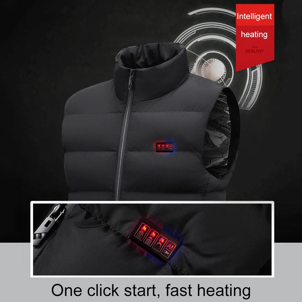 23 Areas Heated Vest for Men Women Heated Jacket Body Warmer Self Heating Vest Insulating Vest Electric Heating Vest For Camping