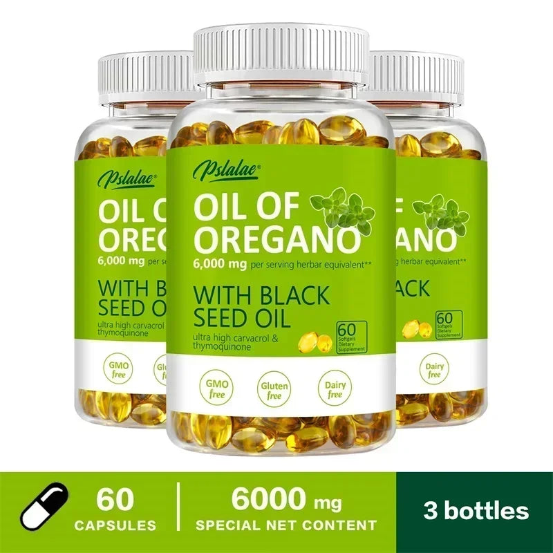 Oregano Oil Softgels - Promotes Digestion and Intestinal Health, Balance Intestinal Flora, Blood Circulation, Immune System
