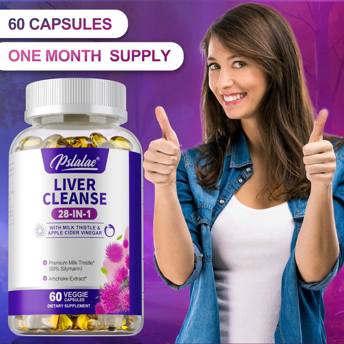Liver Detox & Cleanse - Supports Immune, Cardiovascular and Respiratory Health,Antioxidant,Supports Fat Metabolism - 60 Capsules