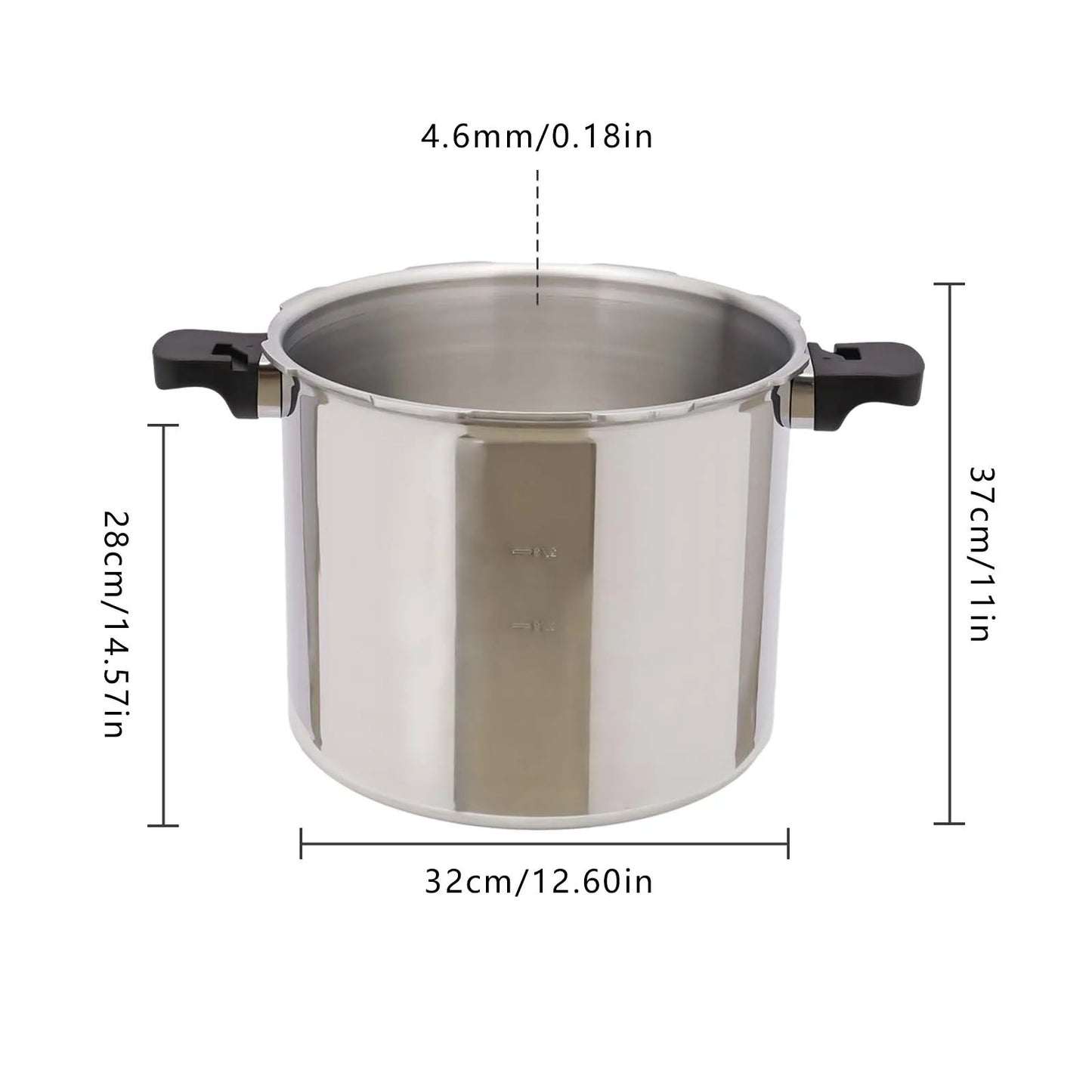 23 Quart Pressure Canner and Cooker with Pressure Gauge 13PSI 90KPA Explosion Proof Safety Valve Extra-Large Size