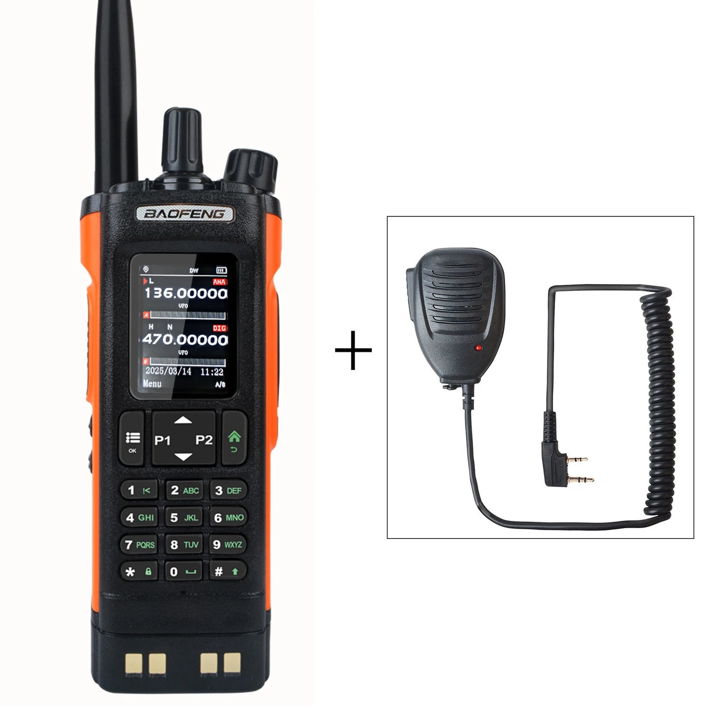 Baofeng DM-32 GPS APRS AES256 Encryption DMR Digital Analog UHF VHF Dual Band 8W Air Band FM Walkie Talkie DM-32UV