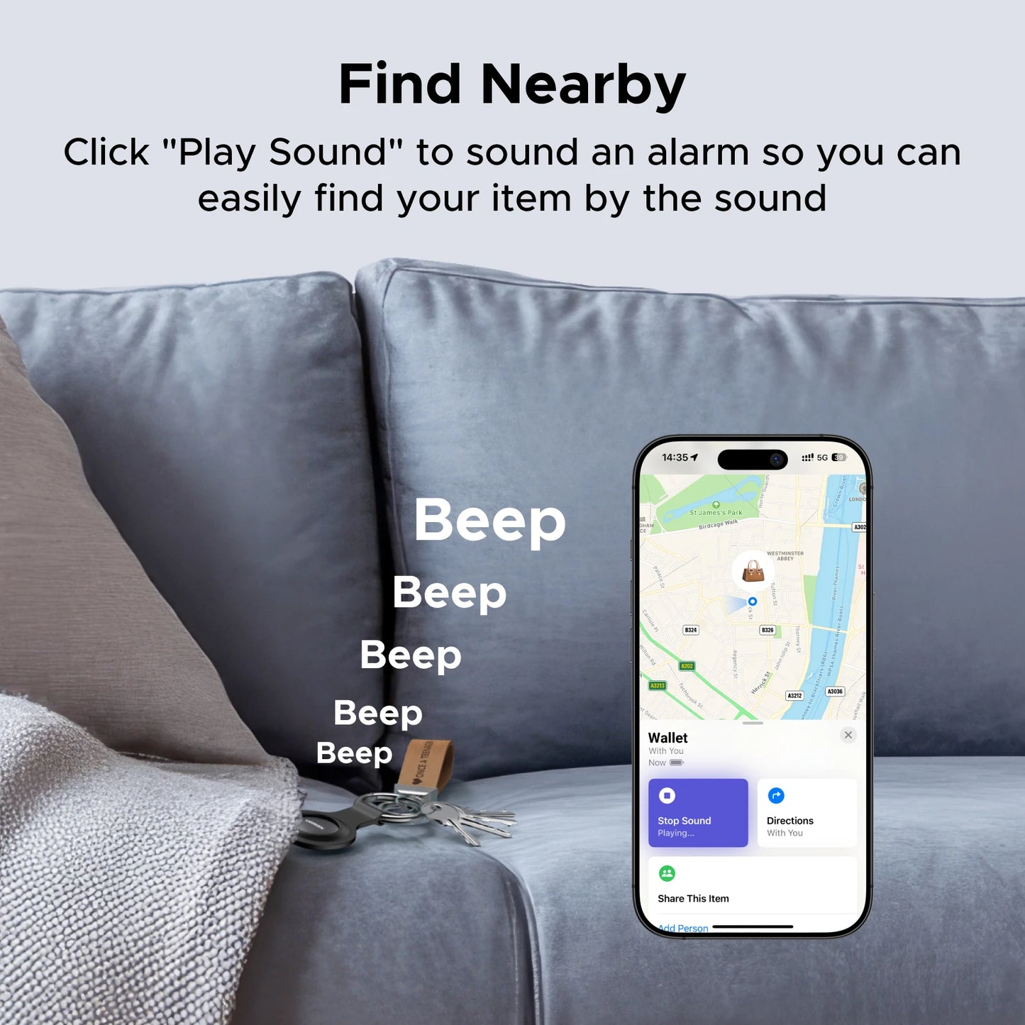 UGREEN Finder Security SmartTrack Link Smart Tag With Apple Find My Key Bluetooth GPS Tracker For Earbud Luggage MFi Finder IOS