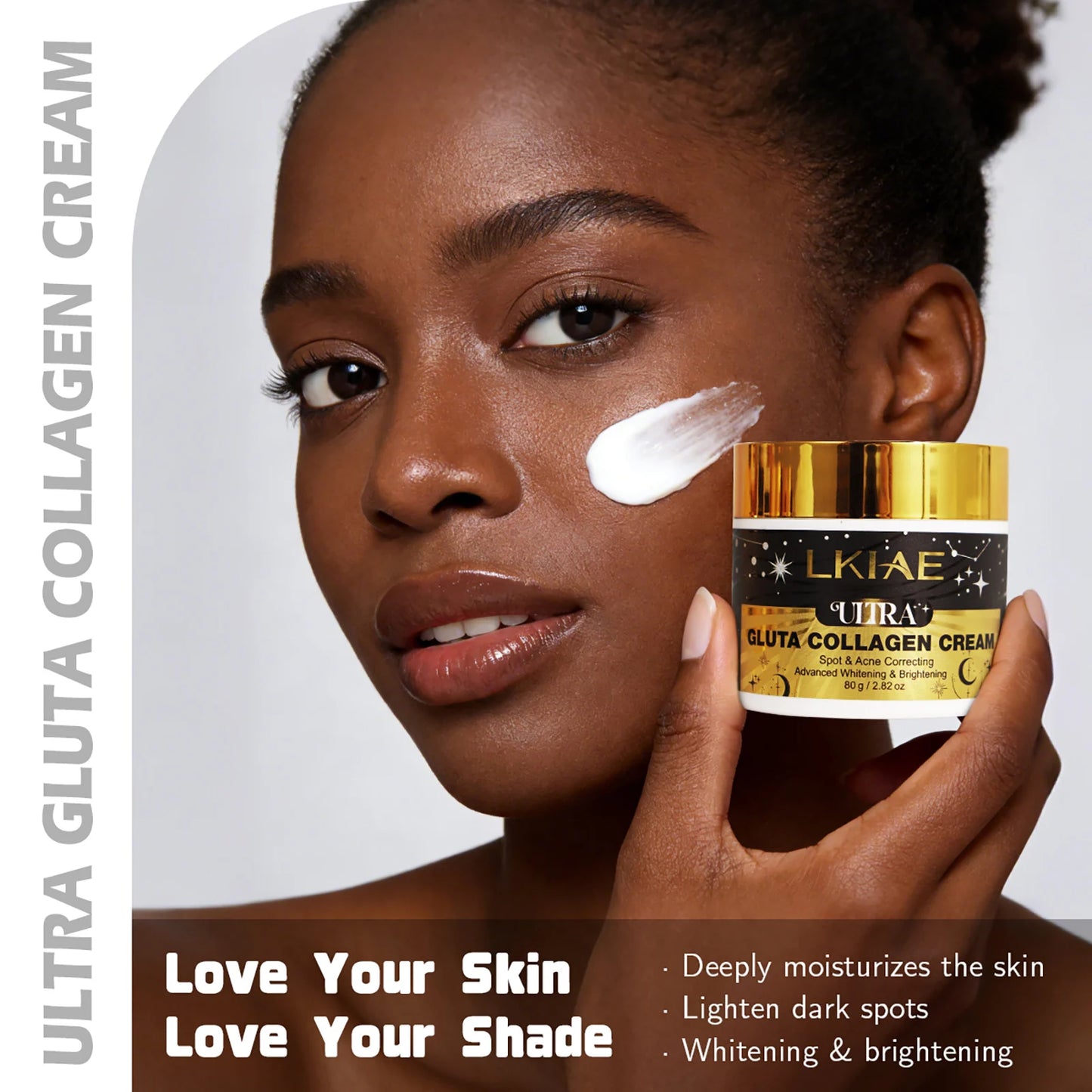 AILKE Lightening Face Cream, Whitening, Firming, Reduce Melanin, Pigmentation, With Sodium Hyaluronate, Clean Skin Facial Cream