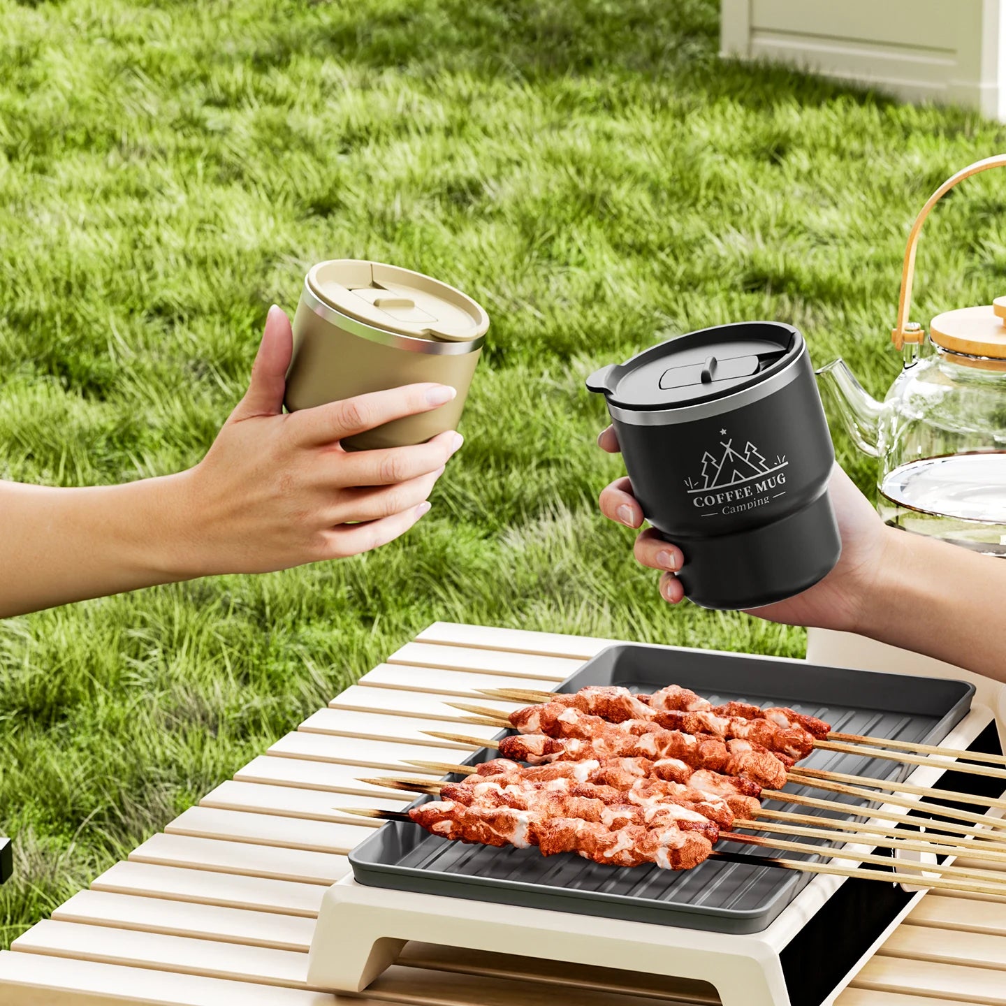 400ML Thermal Cup 304 Stainless Steel Double Layer Insulated Water Cup Office Milk Coffee Mug Student Portable Sealed Tumbler