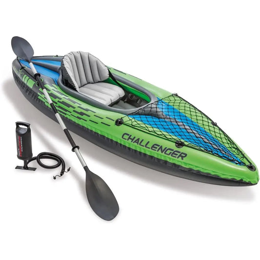 Inflatable Kayak Series: Deluxe 86in Kayak Paddles and High-Output Pump – SuperStrong PVC – Adjustable Seat with Backrest – Remo