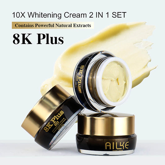 AILKE Whitening Face Cream, Reduce Dark Spots, Sun Spots, Melanin, With Collagen, Glutathione, Even Skin Tone For All Skin Types