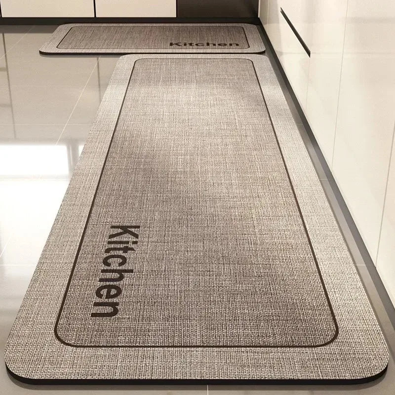 Pvc Kitchen Carpet Non-slip Oil-proof Rug Waterproof Leather Floor Mat Modern Long Strip Carpets Alfombra De Cocina 주방 미끄럼 방지 카펫