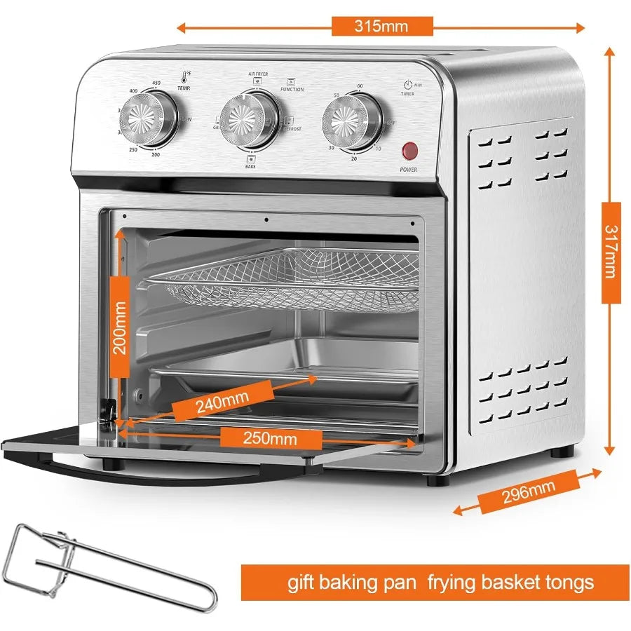 13QT Multifunctional Convection Toaster Oven Air Fryer Combo with 360 Hot Air Circulation for Healthy OilFree Cooking Adjustabl