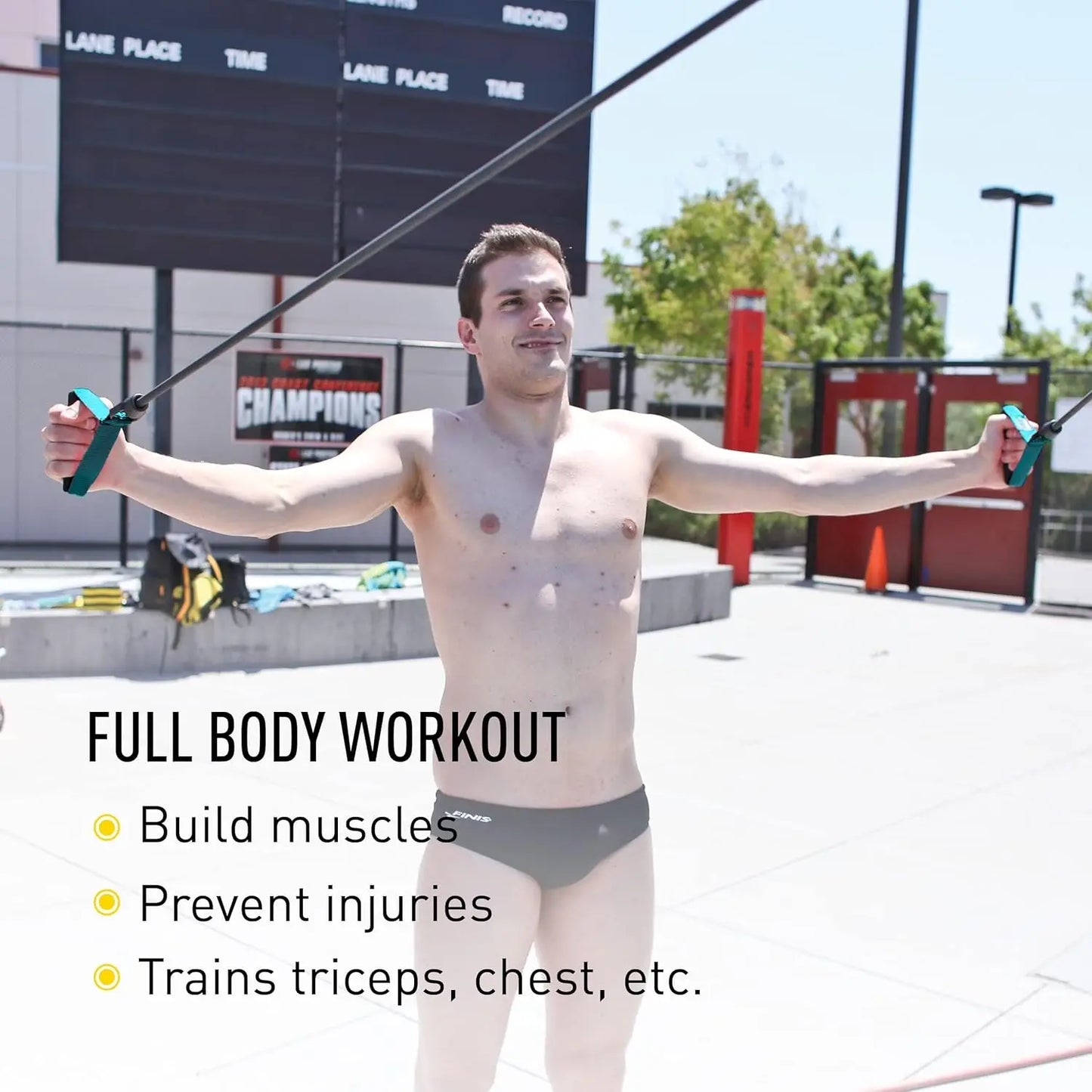 Swim Resistance Bands for Strength & Flexibility Training - Simulates All Strokes, All Ages