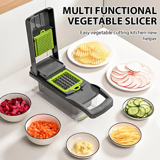 16IN1 Multifunctional Vegetable Chopper Handle Food Grater Dicer Vegetable Slicer Egg Liquid Separator Peeler Kitchen Gadgets