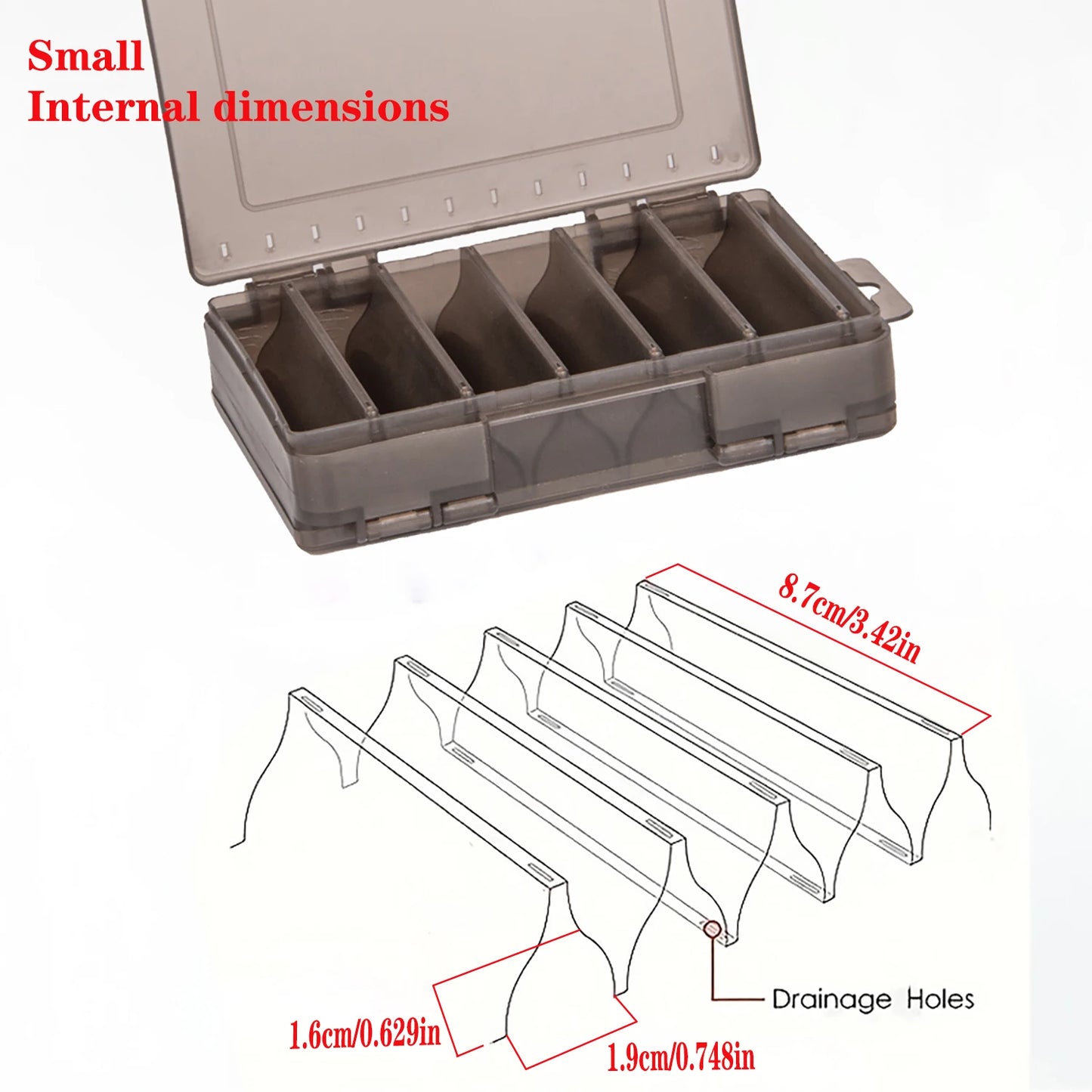 Sided FishingTackle Box 12-14 Cells Bait Lure Hook Storage Box Fishing Tool Accessories Storage Box Carp For Fishing Wobblers