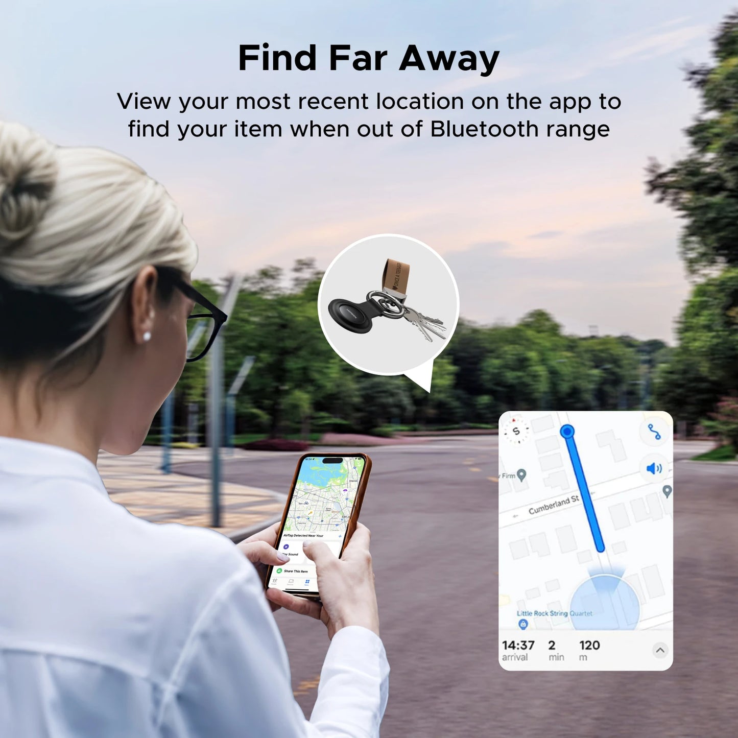 UGREEN Finder Security SmartTrack Link Smart Tag With Apple Find My Key Bluetooth GPS Tracker For Earbud Luggage MFi Finder IOS