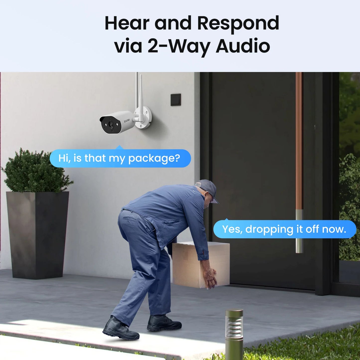 ZOSI 2K WiFi 6 Security Camera System 3MP Plug-in Wi-Fi Surveillance Cameras Indoor Outdoor 4K 8MP 8CH NVR for Home Security