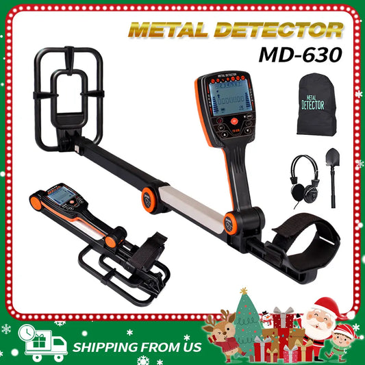 Foldable Underground Metal Detector TX-630 Adjustable Folding Metal Detector with High Accuracy Treasure Waterproof Search Coil
