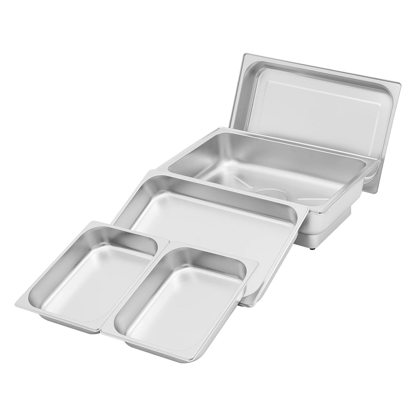 9L Electric Chafing Dish Buffet Set 1/2/3 Compartment Food Warmer with Digital Display Temperature Control for Restaurant