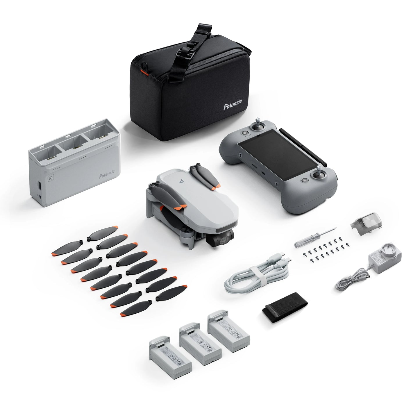 Potensic Original ATOM 2 Drone with PTD 1 Remote Control for Adults 4K Video, 8K Photo, 10KM, Vertical Shooting, AI Night Track