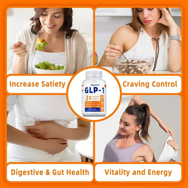 GLP-1 Supplement - Promote Metabolism, Support Intestinal and Digestive Health, Efficient Absorption, Anti-oxidation - 120pcs