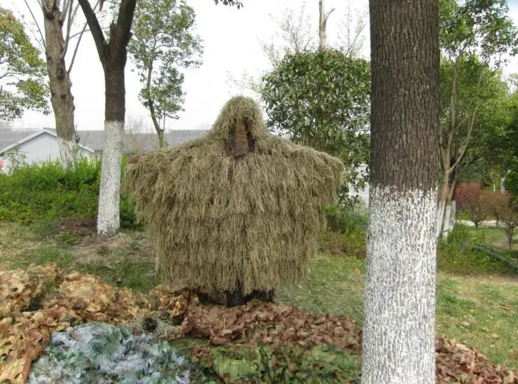 Hunting Cloak Ghillie Suit  Photography Withered Grass Clothes Ghillie Clothes Camouflage Hunter Outdoor Jungle Hunting Poncho