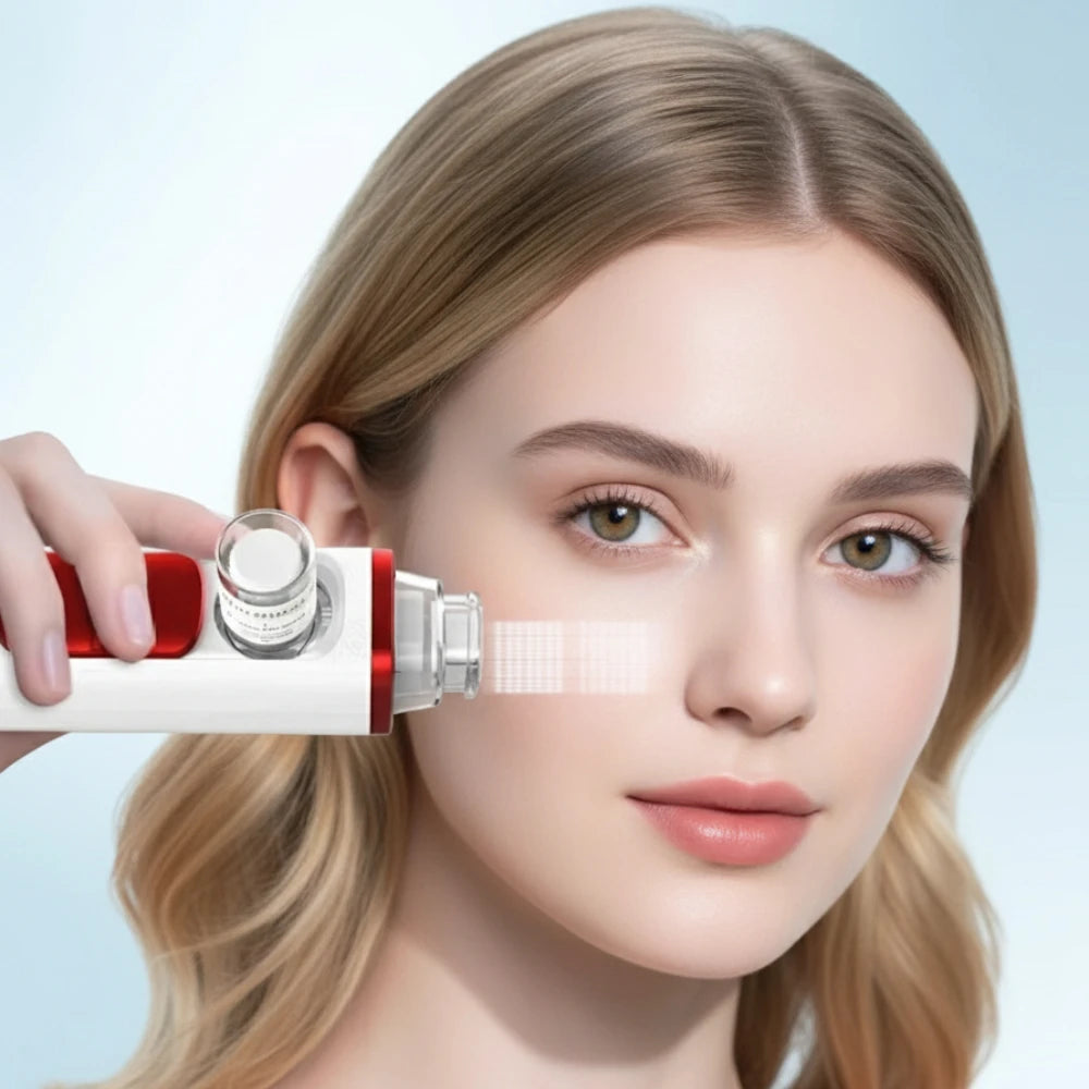 Professional Mesotherapy Gun for Facial Skin Care, Double-headed Negative Pressure Conductive Pulse To Revitalize The Skin