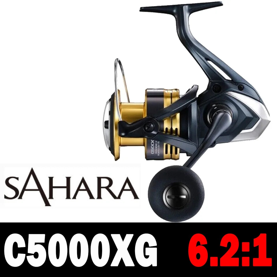 2022 SHIMANO Reel SAHARA Spinning Fishing Reel 5.0:1/6.2:1 Ratio Metal Spool 3-11KG Power Saltewater Fishing Reels