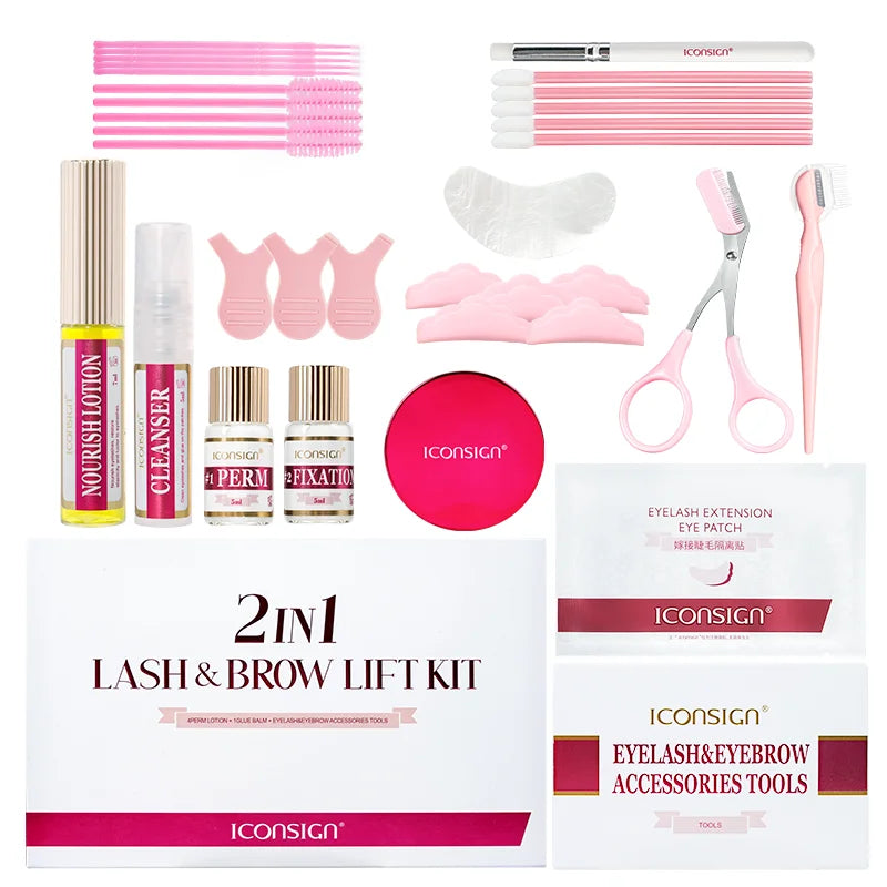 Dropshipping 2IN1  Eyelash Lifting Kit Fast Perming LASH & BROW Liftng Kit  Lasting 6-8 Weeks Mascara  Enhancer Makeup Tools