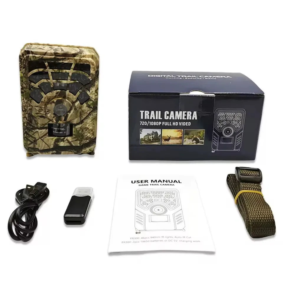 Hunting Trail Camera 20MP 1080P 940nm Infrared Night Vision Motion Activated Trigger Security Cam Outdoor Wildlife Photo Traps