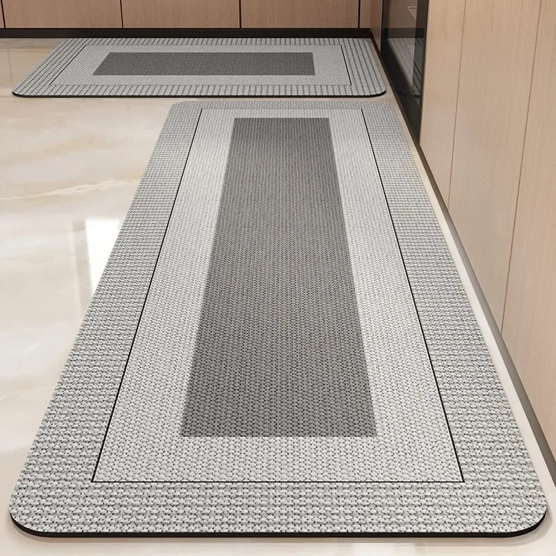 Pvc Kitchen Carpet Non-slip Oil-proof Rug Waterproof Leather Floor Mat Modern Long Strip Carpets Alfombra De Cocina 주방 미끄럼 방지 카펫