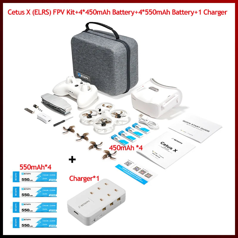 BETAFPV Cetus X FPV Kit Racing Drone 3 Radio Transmitter VR03 FPV Goggles C04 RC Quadcopter Mini Drone Toys as Gift