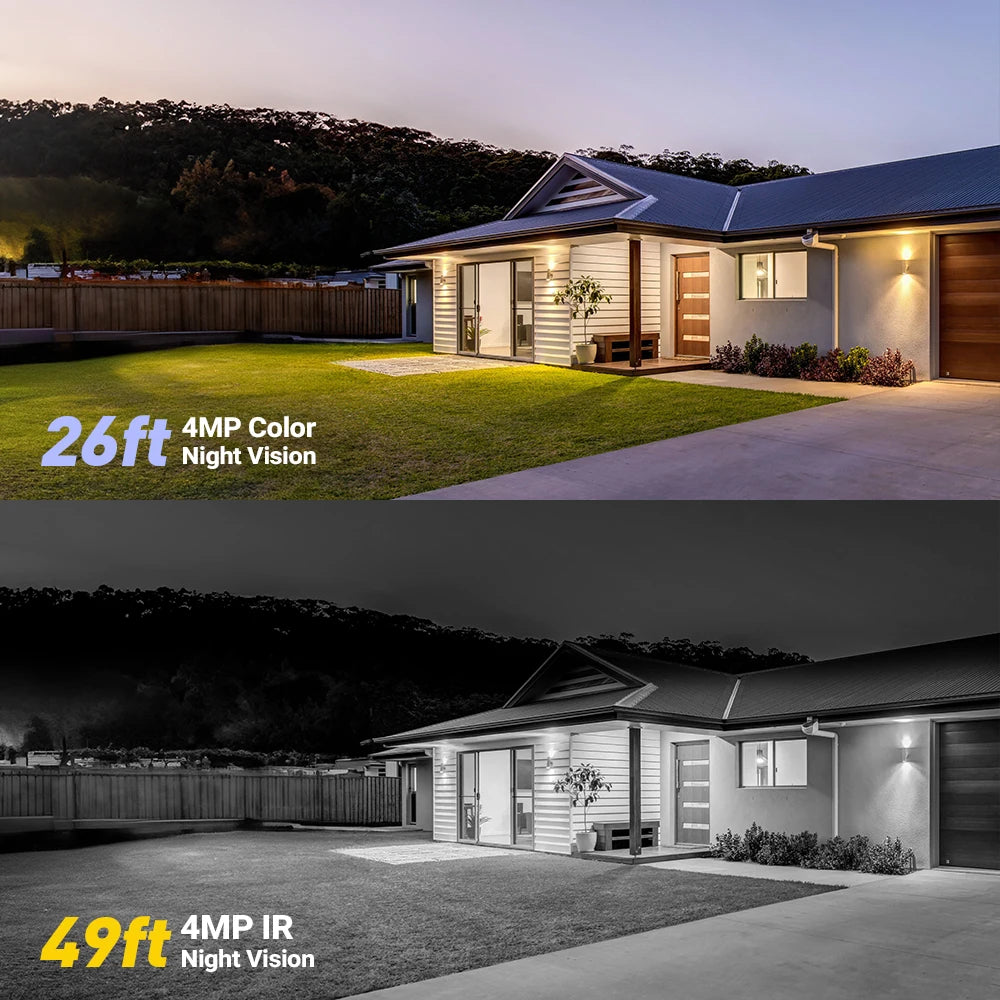 ANNKE 4MP Wireless surveillance system 16CH NVR wifi surveillance camera kit Audio Battery solar surveillance cameras outdoor