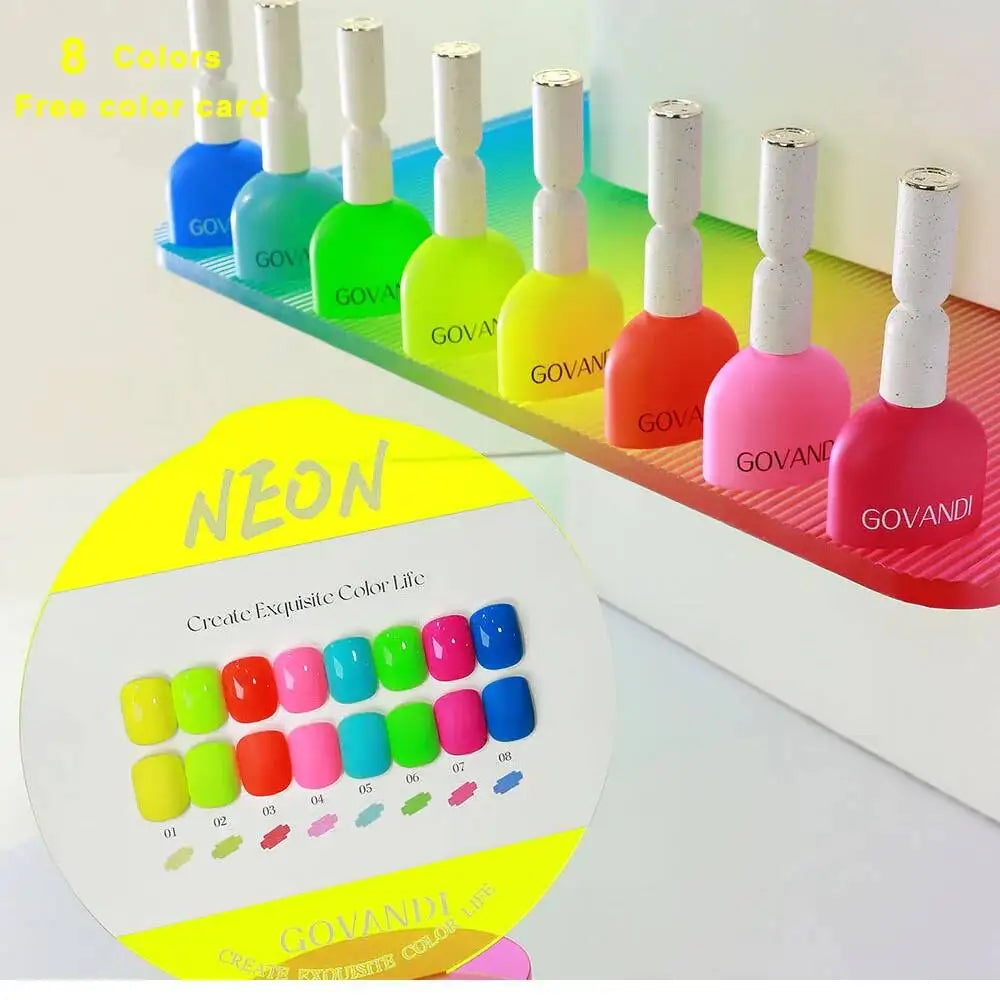 High-end Cream Milk 6pcs Gel Nail Polish Set 15ml Soak Off UV LED Gel Varnishes With Free Color Card For Nail Salon Lacquer 15ml
