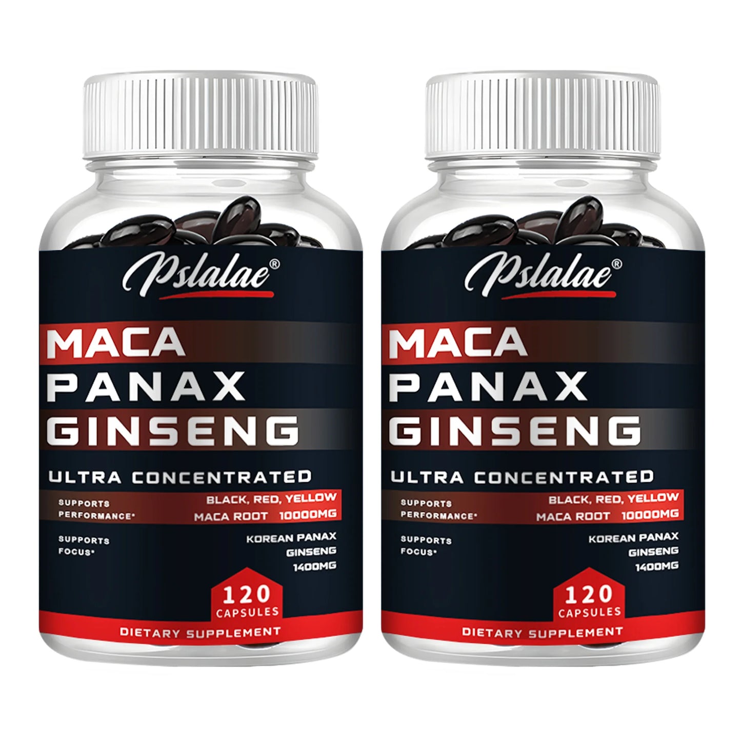 Maca Ginseng Capsules - Support Natural Men's Health and Promote Energy, Endurance and Performance - 120 Capsules