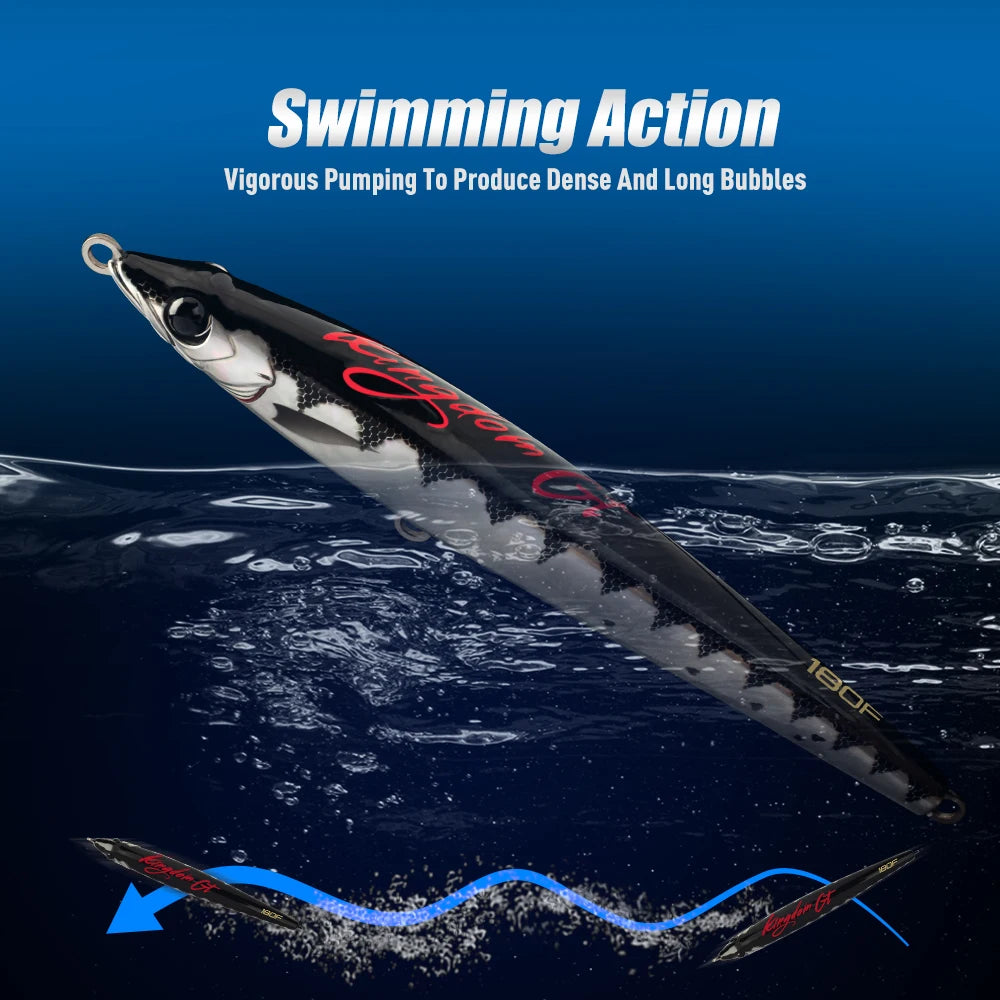 Kingdom Floating Pencil Sea Fishing Lure 40g  54g 73g GT Tuna Saltwater Fishing Artificial Hard Wobbler For Sea Fishing