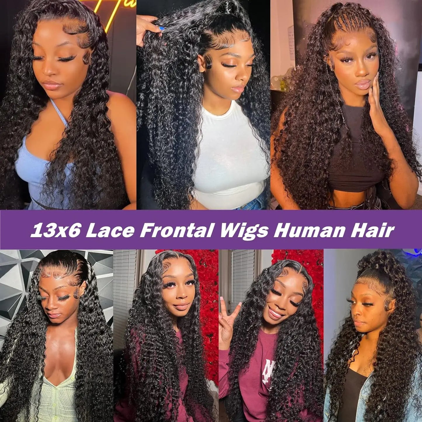 230 Density Frontal Lace Wigs Human Hair Curly Wigs For women Deep Wave 13x6 Hd Lace Frontal Wig 13x4 Water Wave Lace Front Wig