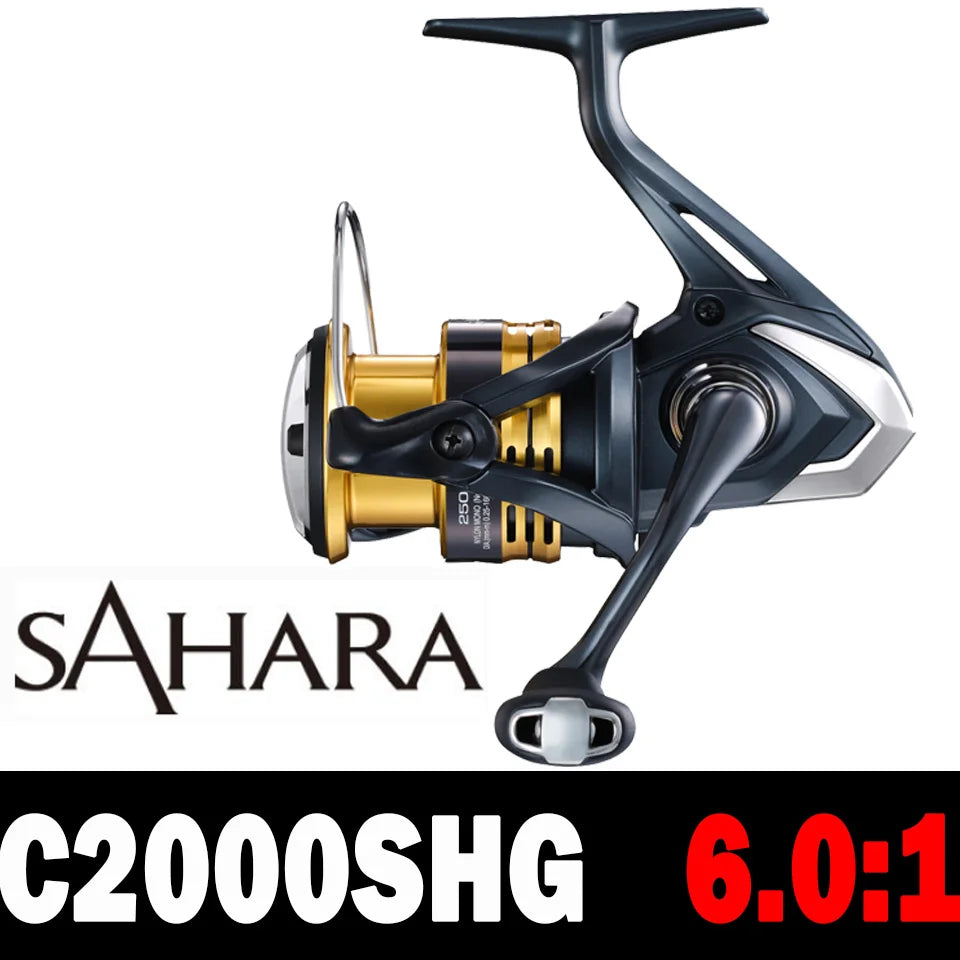 2022 SHIMANO Reel SAHARA Spinning Fishing Reel 5.0:1/6.2:1 Ratio Metal Spool 3-11KG Power Saltewater Fishing Reels