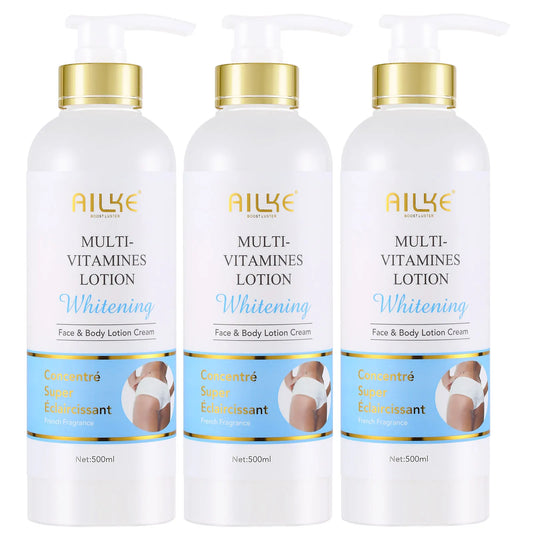 AILKE Multi Vitamin Brightening Body Lotion, Clean Skin, Increase Skin Radiance, Smooth, Even Skin Tone, Moisturizer Cream