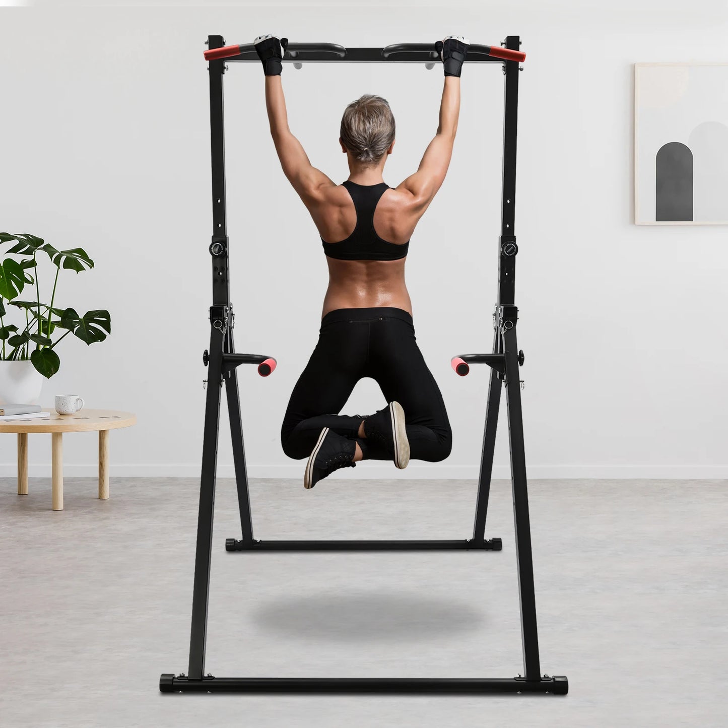 Adjustable Height Home Pull Up Bar Triangular Pull Up Station for Home Gym Strength Training Equipment 200kg Load-bearing