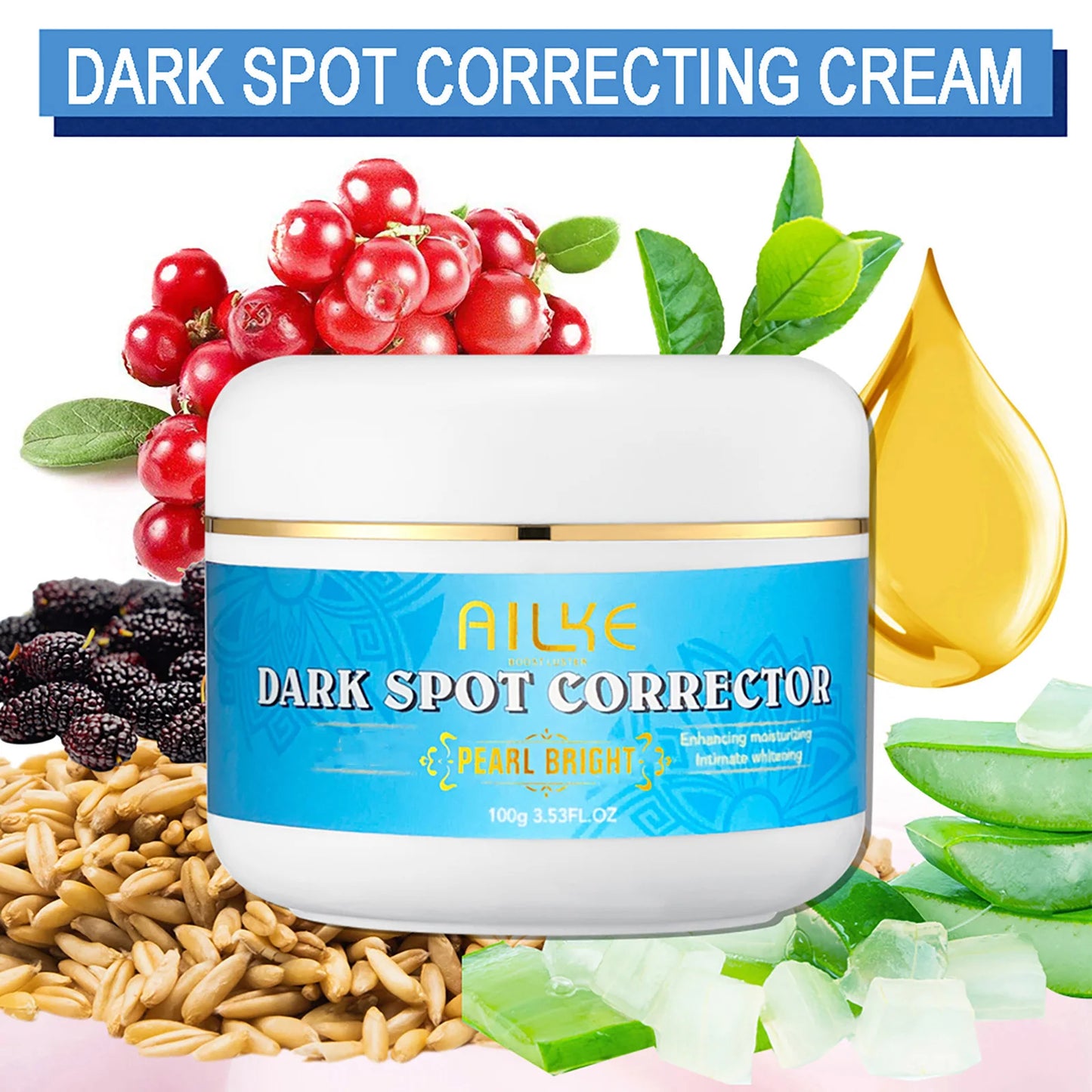 AILKE Multi Vitamin Brightening Body Lotion, Clean Skin, Increase Skin Radiance, Smooth, Even Skin Tone, Moisturizer Cream