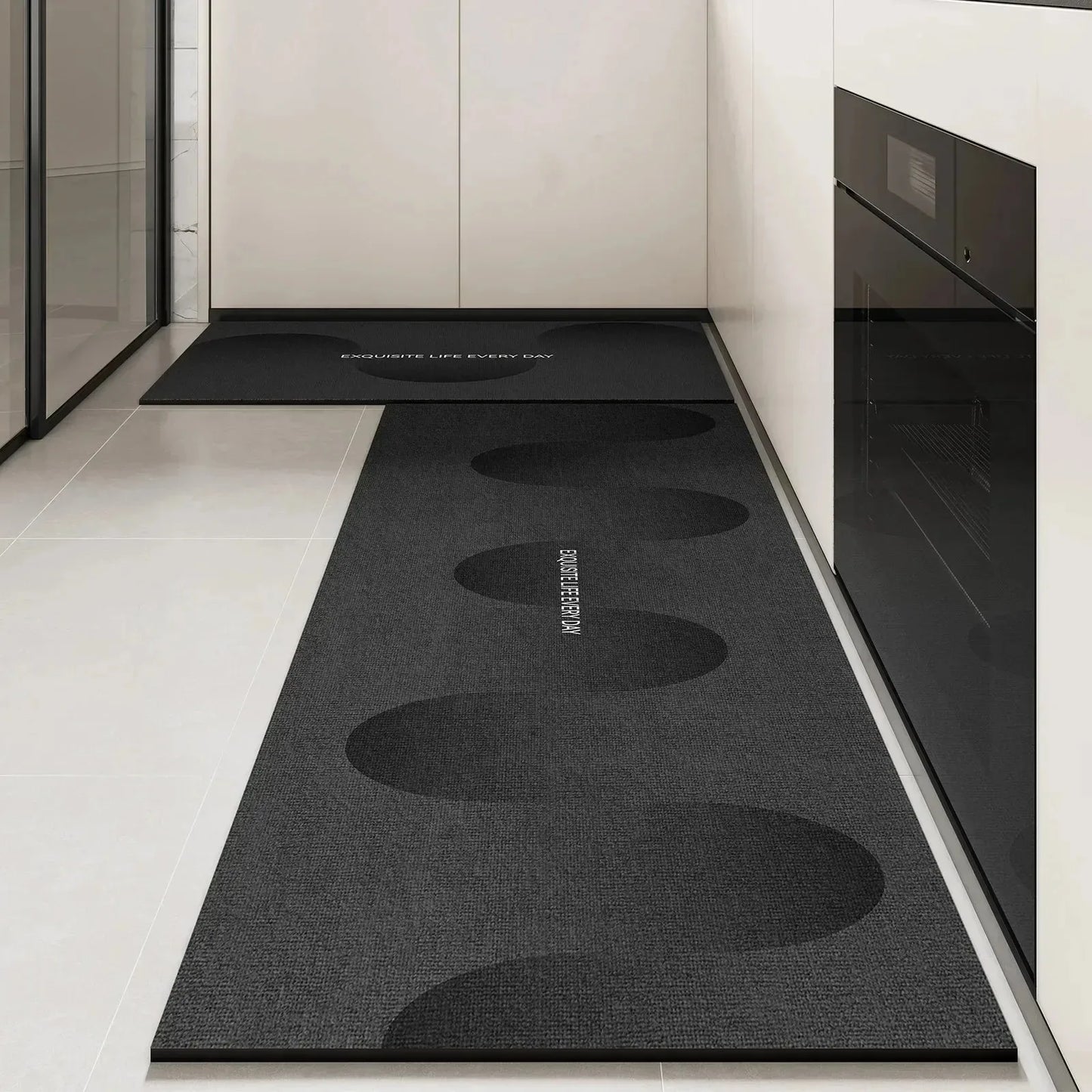 Pvc Kitchen Carpet Non-slip Oil-proof Rug Waterproof Leather Floor Mat Modern Long Strip Carpets Alfombra De Cocina 주방 미끄럼 방지 카펫