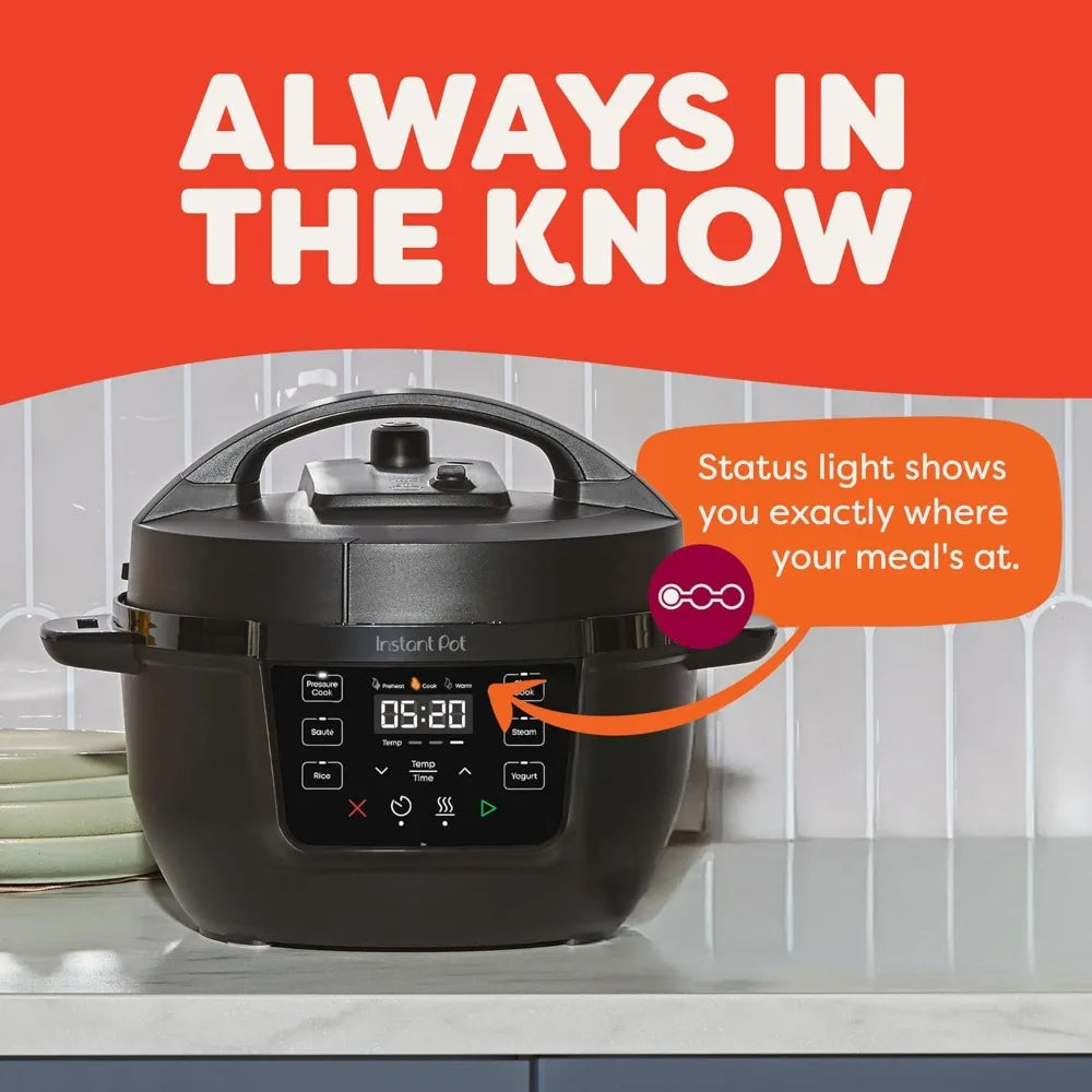 Instant Pot 4QT RIO Mini 7-in-1 Multi-Cooker Pressure Cooker Slow cook Sauté Steam Rice Maker, Yogurt, & Warmer, Black, 4 Quarts