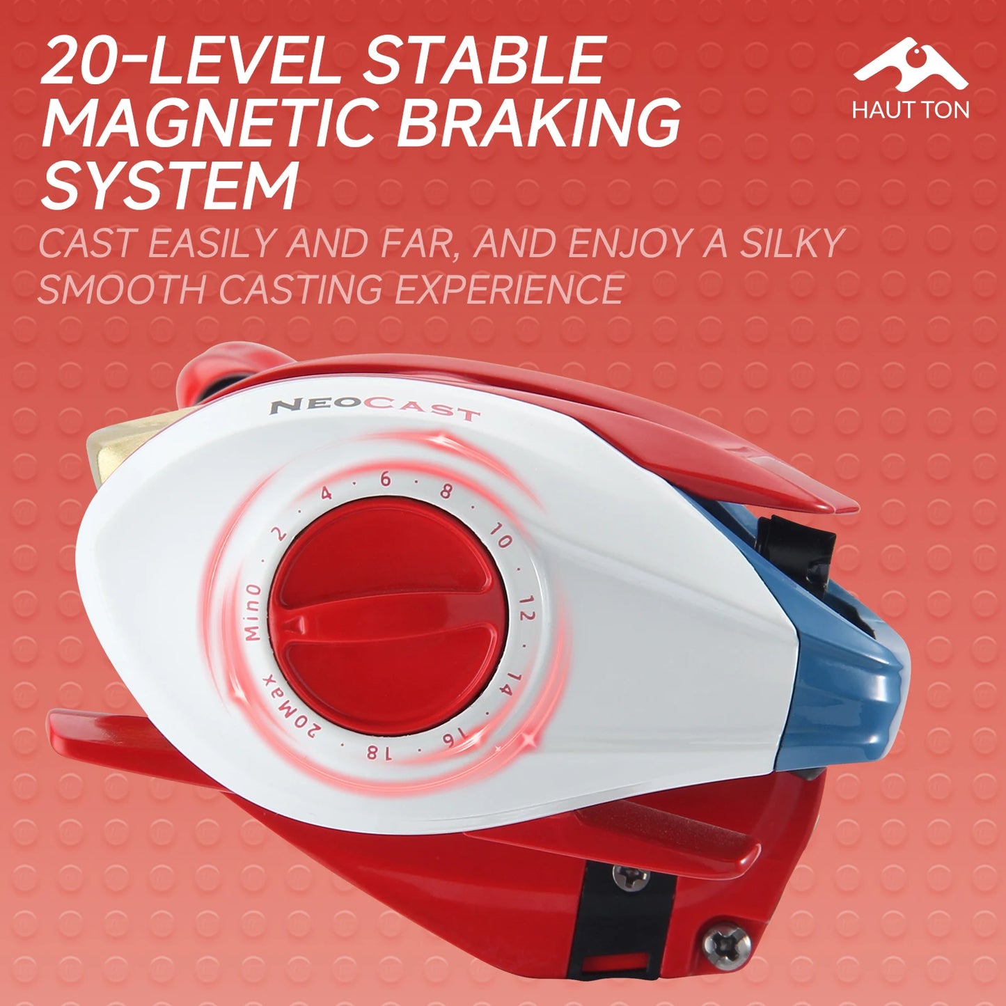 HAUT TON Baitcasting Reel 5KG Max Drag 7.1:1GearRatio 3+1 Metal Bearings Ultralight Smooth For Freshwater Saltwater Fishing Reel